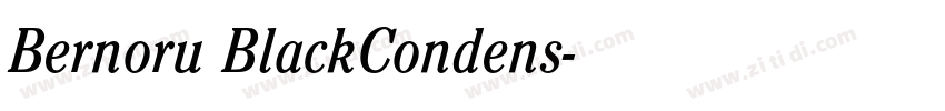 Bernoru BlackCondens字体转换